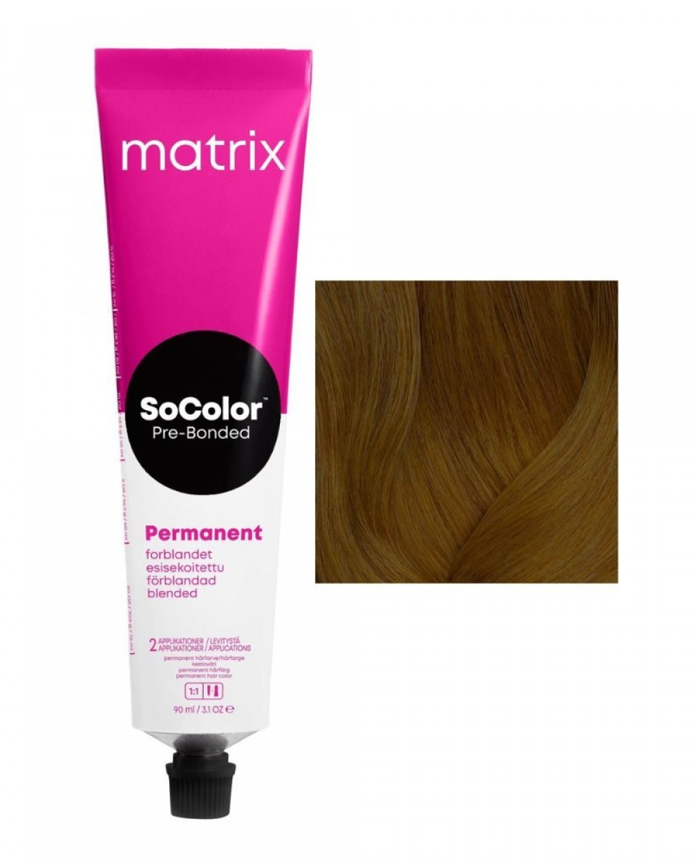 Matrix SoColor - Vopsea de par permanenta 7A Medium Blonde Ash 90ml
