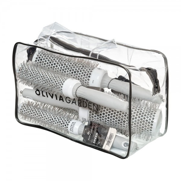 Olivia Garden Set 5 perii XL (maner lung) Expert Blowout SPEED alb