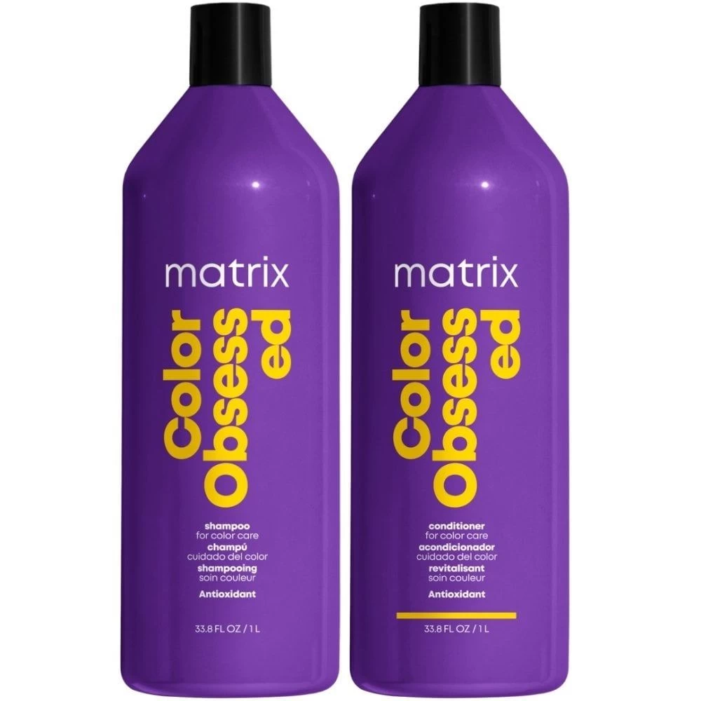 Matrix Color Obsessed - Pachet pentru par vopsit Sampon 1L + Balsam 1L