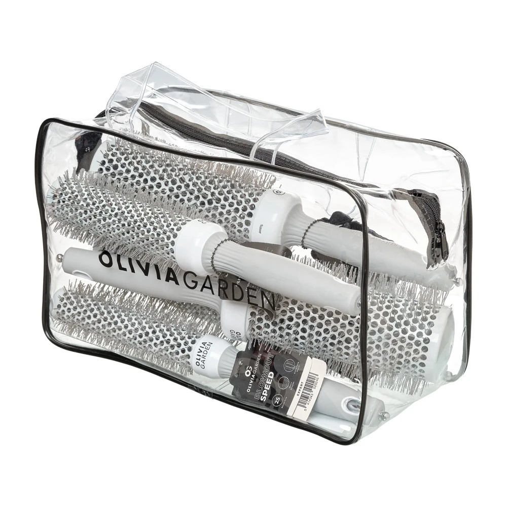 Olivia Garden Set 5 perii XL (maner lung) Expert Blowout SPEED alb