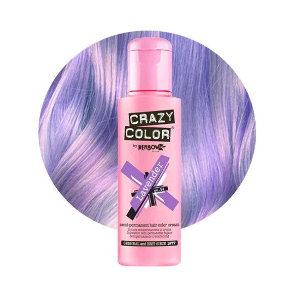 Crazy Color - Crema nuantatoare semi permanenta no.54 Lavender 100ml