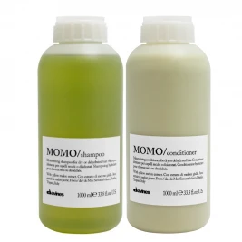 Davines - Pachet hidratant pentru par uscat Momo Sh 1L+Bls 1L