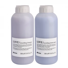 Davines - Pachet netezire par aspru/rebel Love Smoothing Sh 1L+Masca 1L