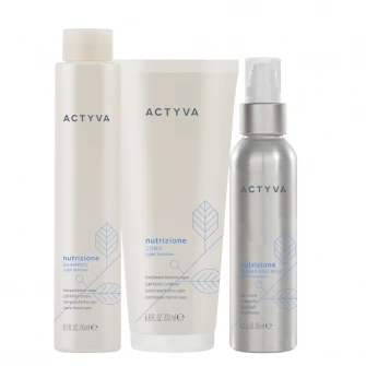 Kemon Actyva Nutrizione - Pachet hidratare light par uscat sh+cond+milk (575ml)