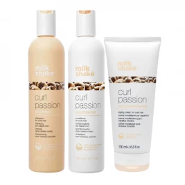 Milk Shake Curl Passion - Pachet par cret/ondulat sh 300ml + cond 300ml + cream 200ml