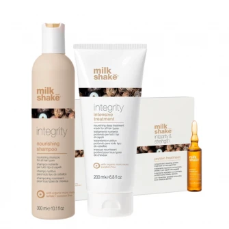 Milk Shake Integrity - Pachet reparare intensiva sh 300ml + treat 200ml + fiole 8x10ml