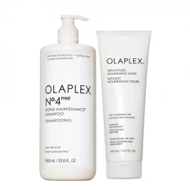 Olaplex - Pachet hidratare lejera par fin No.4F (1L) + masca 370ml