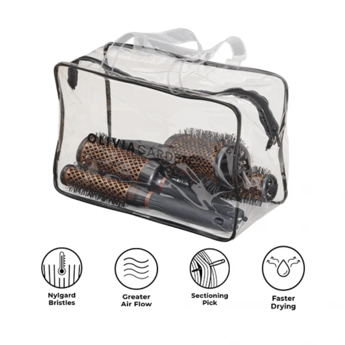 Olivia Garden Set 4 perii de par EXPERT BLOWOUT Heat Nylgard