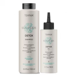 Lakme Teknia Scalp Care Detox - Pachet anti matreata sampon 1L + scrub 150ml