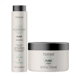 Lakme Teknia Scalp Care Pure - Pachet purificator par gras sampon 300ml+masca 250ml