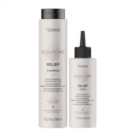 Lakme Teknia Scalp Care Relief - Pachet calmant scalp sensibil sampon 300ml+serum 150ml