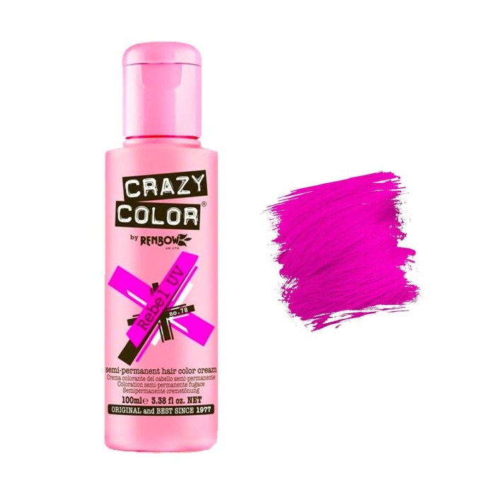 Crazy Color – Vopsea Crema Demipermanenta Rebel UV 78 Crazy Color imagine noua
