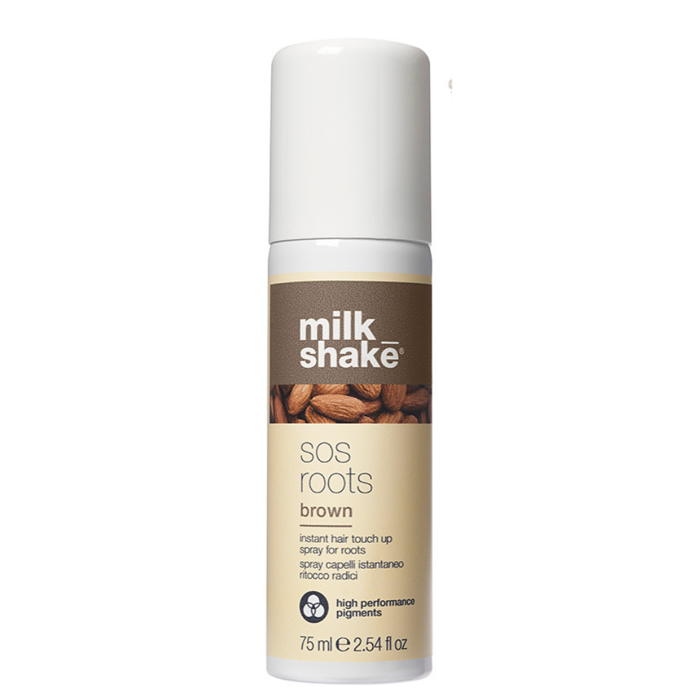 Milk Shake Roots – Spray corector radacina si par alb colorare temporara Castaniu 75ml haircare.ro imagine