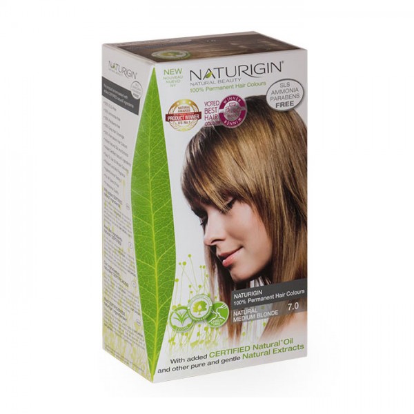 Naturigin – Vopsea de par naturala permanenta Blond mediu natural 7.0 haircare.ro imagine noua