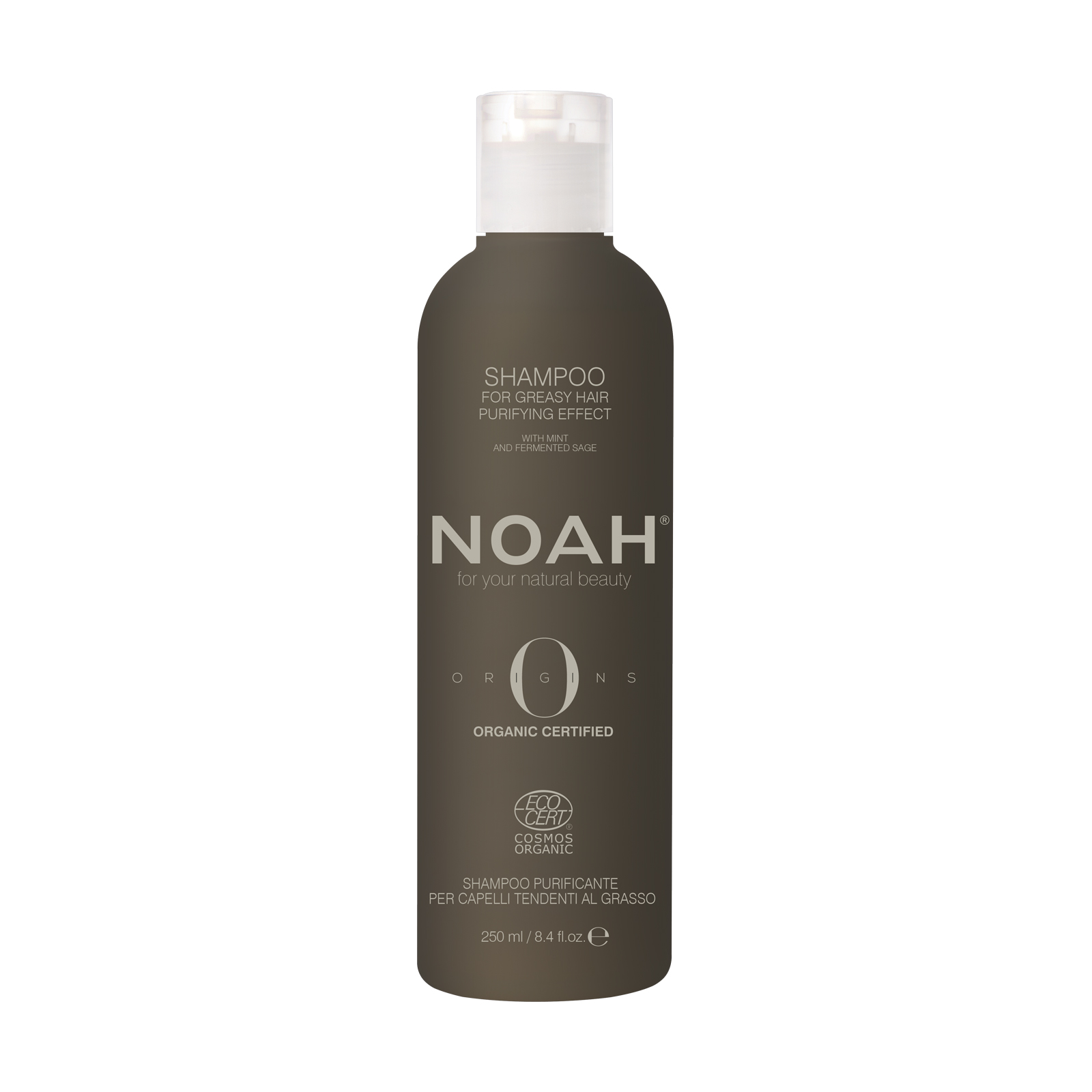 Noah - Sampon BIO purificator cu ulei esential de menta par si scalp gras 250ml image2