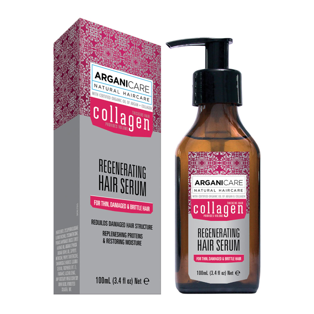 Arganicare Serum reparator cu colagen pentru par subtire, deteriorat si fragil 100 ml image0