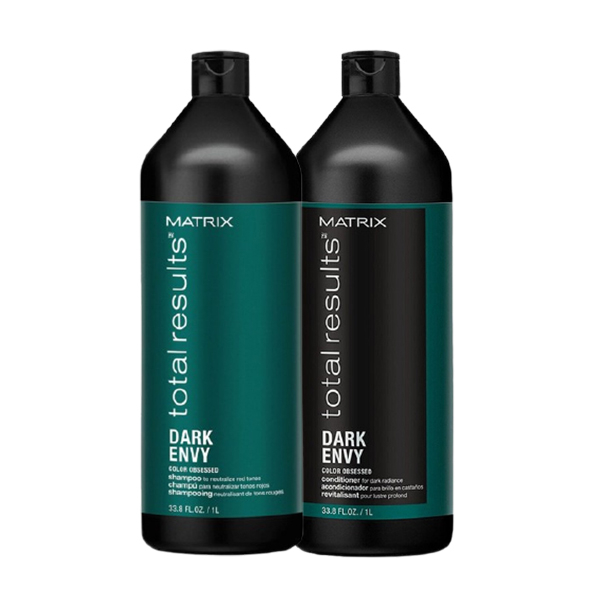 Matrix Dark Envy Pachet par brunet neutralizare tonuri rosii Sampon 1000ml+Balsam 1000ml haircare.ro imagine noua