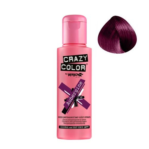 Crazy Color – Vopsea Crema Demipermanenta Aubergine 50 Crazy Color imagine