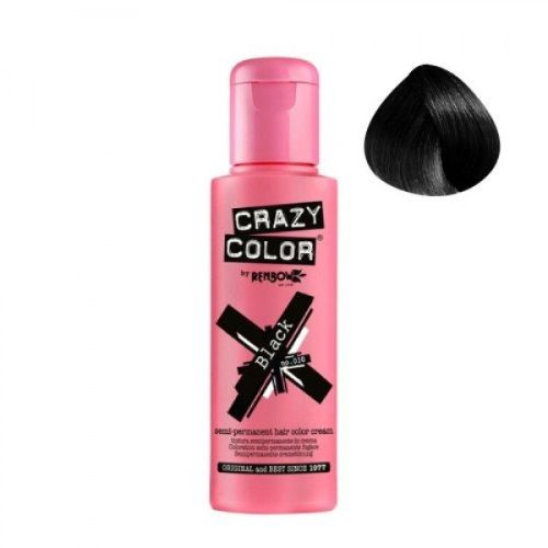Crazy Color – Vopsea Crema Demipermanenta Black 030 Crazy Color imagine noua