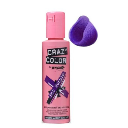 Crazy Color – Vopsea Crema Demipermanenta Hot Purple 062 Crazy Color imagine noua