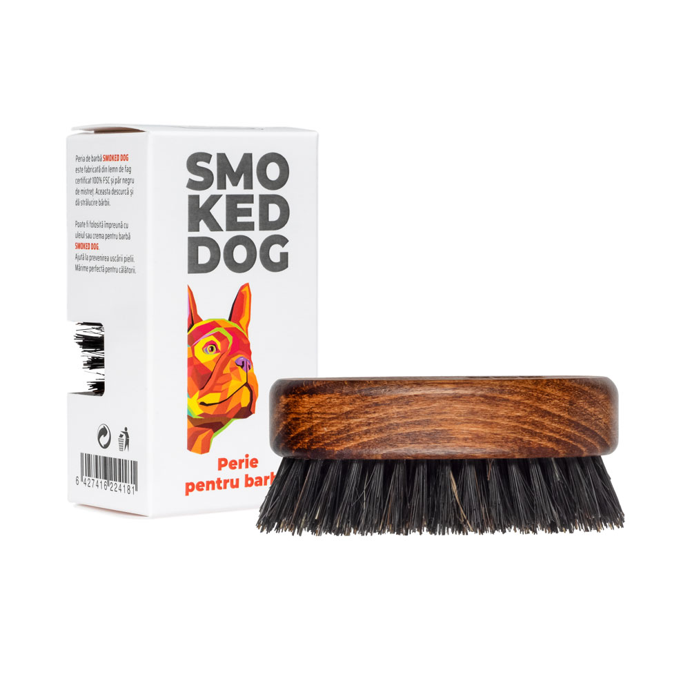 Smoked Dog - Perie pentru barba cu par de mistret si lemn de fag
